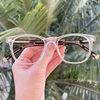 Óculos de Grau Quadrado Feminino Transparente Lily