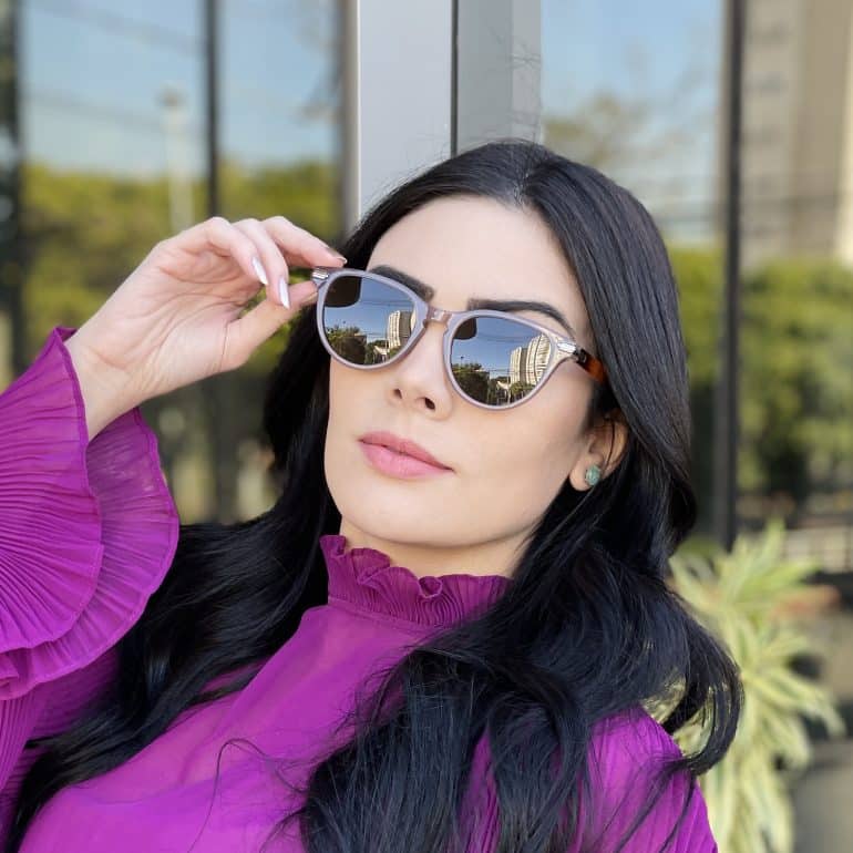 Óculos de Sol Gatinho Marrom Anitta