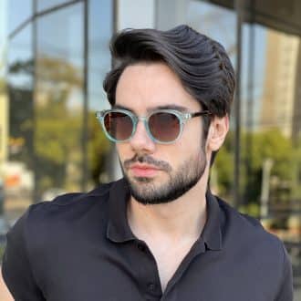 Óculos de Sol Masculino Quadrado Azul Álvaro