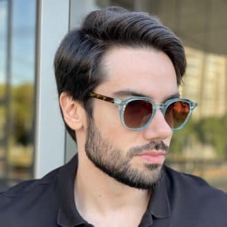 Óculos de Sol Masculino Quadrado Azul Álvaro