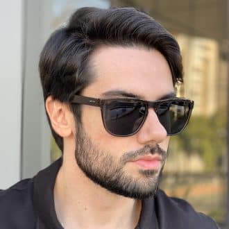 Óculos de Sol Masculino Quadrado Cinza Teodoro