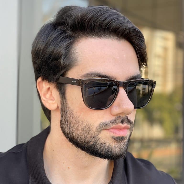 Óculos de Sol Masculino Quadrado Cinza Teodoro