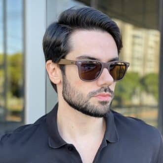 safine com br oculos de sol masculino quadrado marrom fosco inacio 2