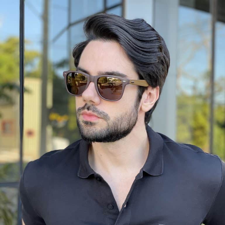 safine com br oculos de sol masculino quadrado marrom fosco inacio 3