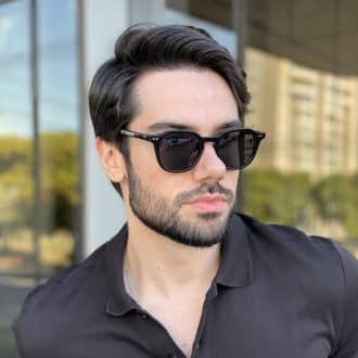 Óculos de Sol Masculino Quadrado Preto Álvaro