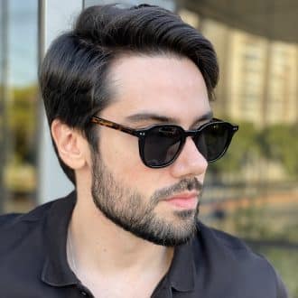 Óculos de Sol Masculino Quadrado Preto Álvaro