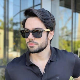 safine com br oculos de sol masculino quadrado preto fosco inacio 3