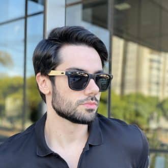 safine com br oculos de sol masculino quadrado preto fosco inacio