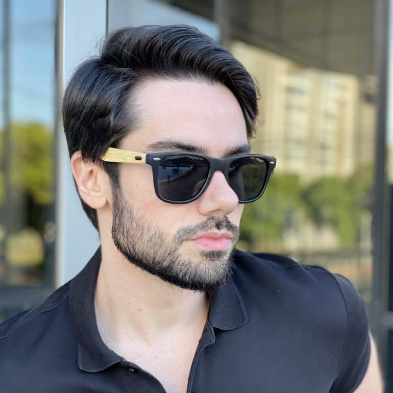 safine com br oculos de sol masculino quadrado preto fosco inacio 4