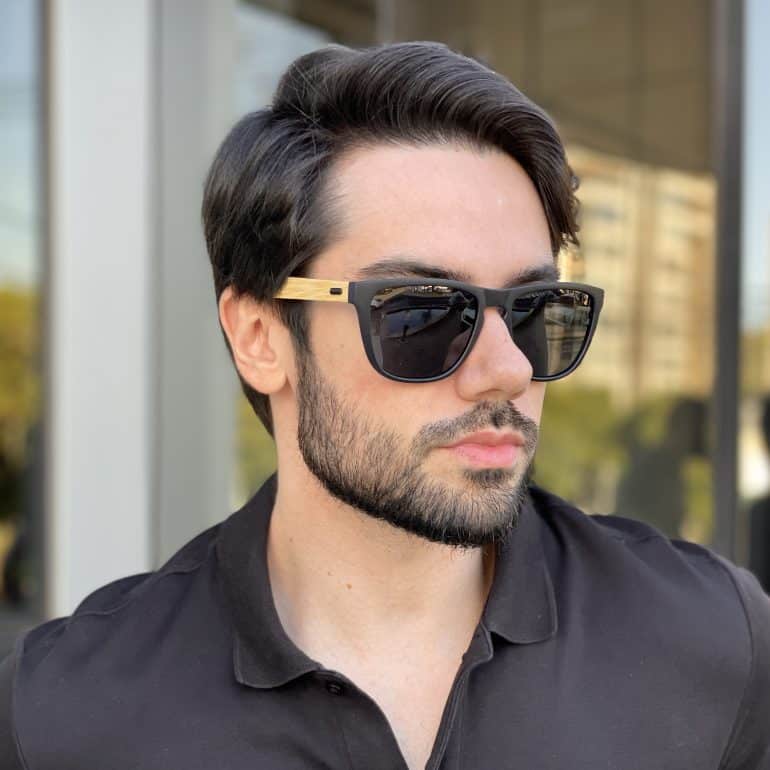 Óculos de Sol Masculino Quadrado Preto Teodoro