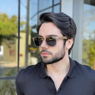 safine com br oculos de sol masculino quadrado transparente inacio