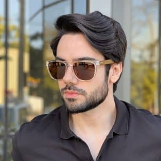 Óculos de Sol Masculino Quadrado Transparente Teodoro