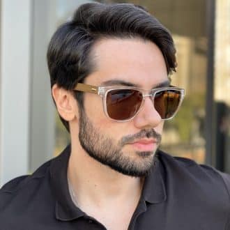 Óculos de Sol Masculino Quadrado Transparente Teodoro