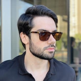 Óculos de Sol Masculino Retangular Tartaruga Elvis