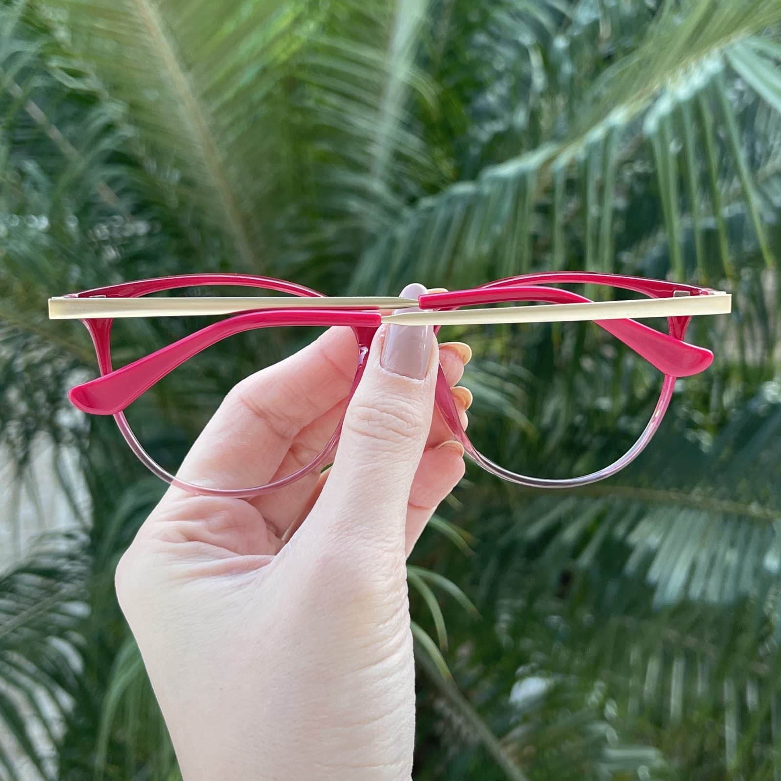 Óculos 2 em 1 Clip-On Gatinho Pink Ariana Óculos 2 em 1 Clip-On Gatinho Pink Ariana