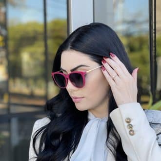 Óculos 2 em 1 Clip-On Gatinho Pink Ariana