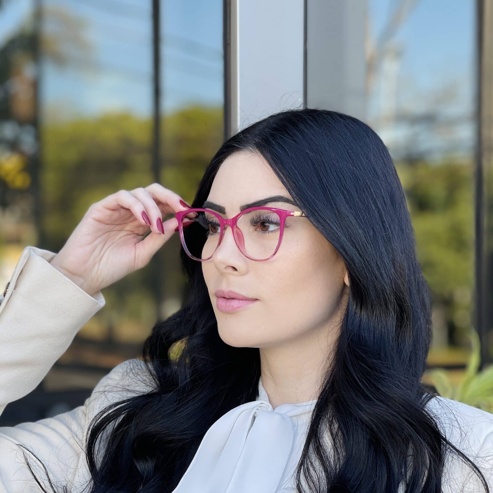 Óculos 2 em 1 Clip-On Gatinho Pink Ariana Óculos 2 em 1 Clip-On Gatinho Pink Ariana