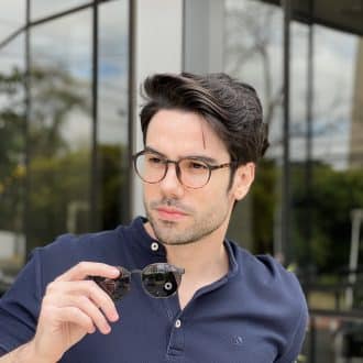 safine com br oculos 2 em 1 clip on masculino redondo tartaruga joaquim 2