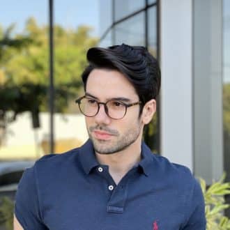 Óculos de Grau Masculino Redondo Tartaruga Zeca