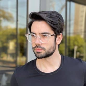 safine com br oculos de grau masculino redondo transparente theo 2