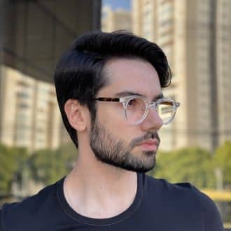 safine com br oculos de grau masculino redondo transparente theo 3