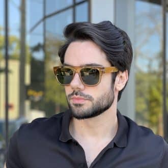 safine com br oculos de sol masculino quadrado marrom transparente roni 2