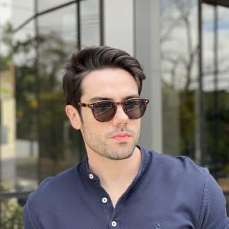 Óculos de Sol Masculino Redondo Tartaruga Jonas