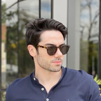 Óculos de Sol Masculino Redondo Tartaruga Jonas