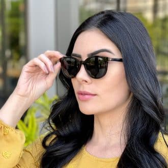 Óculos 2 em 1 Clip-On Acetato Redondo Tartaruga com Azul Iara 7