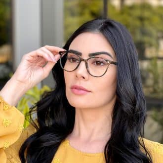 Óculos 2 em 1 Clip-On Acetato Redondo Tartaruga com Verde Iara 3