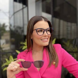 Óculos 2 em 1 Clip-On Gatinho Azul Anaelise 1