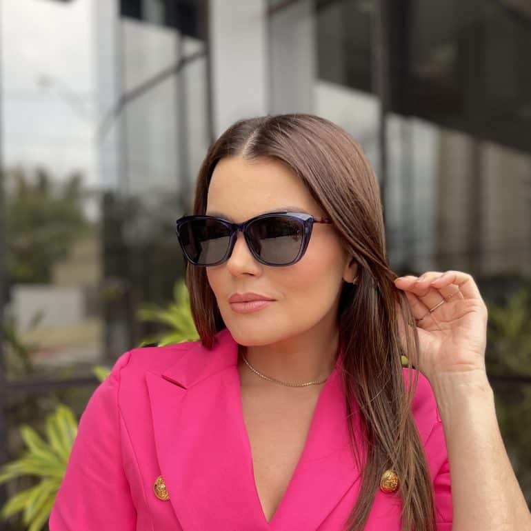Óculos 2 em 1 Clip-On Gatinho Azul Anaelise 4