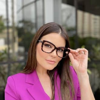 Óculos 2 em 1 Clip-On Gatinho Tartaruga Lorena 5