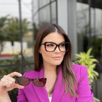 Óculos 2 em 1 Clip-On Gatinho Tartaruga Lorena 1