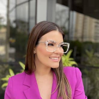 Óculos de Grau Feminino Gatinho Transparente Iasmin