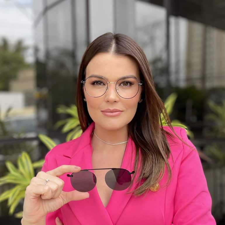 safine com br oculos 2 em 1 clip on redondo dourado com preto cecilia