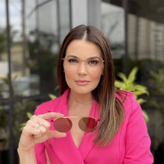 safine com br oculos 2 em 1 clip on redondo marrom cecilia