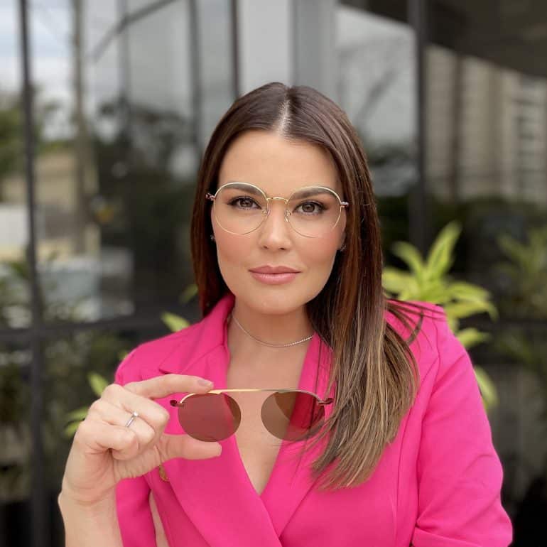 safine com br oculos 2 em 1 clip on redondo marrom cecilia