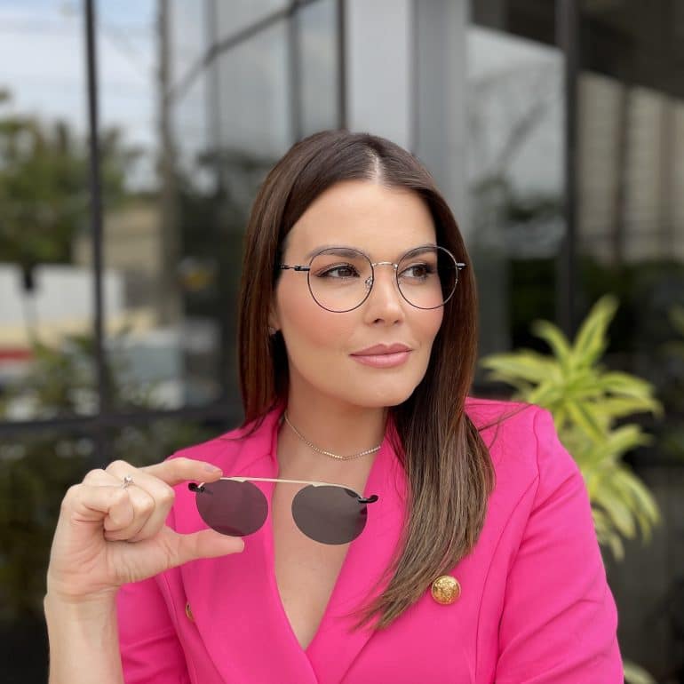 safine com br oculos 2 em 1 clip on redondo prata com preto cecilia 1