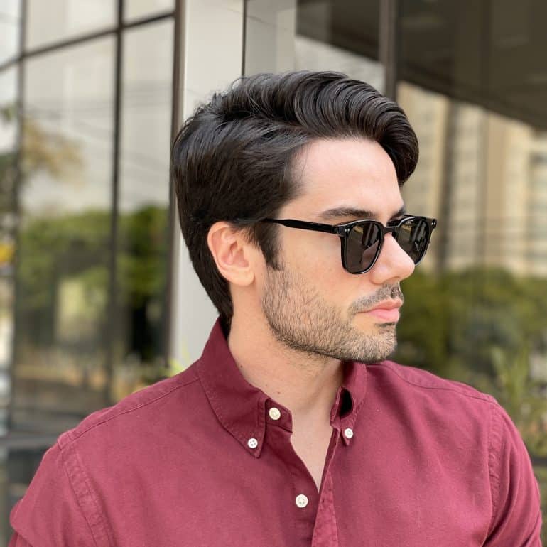 Óculos de Sol Masculino Quadrado Preto Rômulo 1