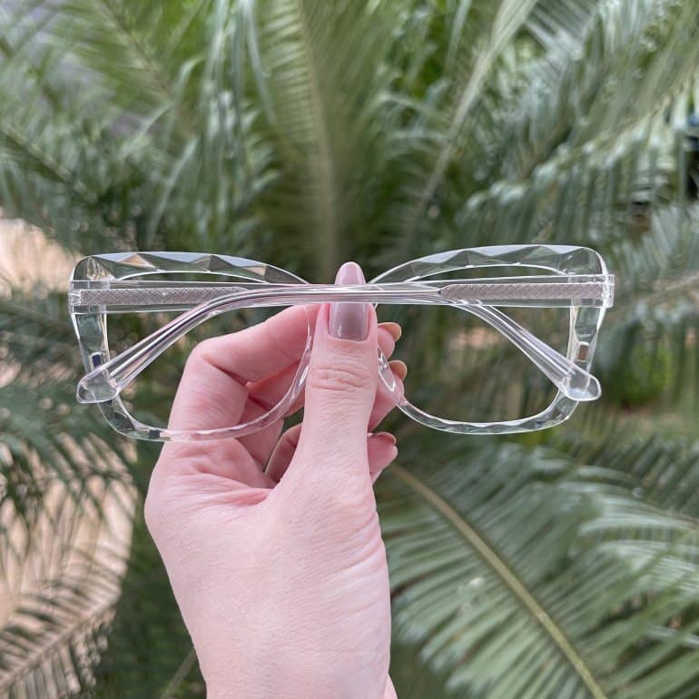 Óculos de Grau Feminino Gatinho Transparente Iasmin