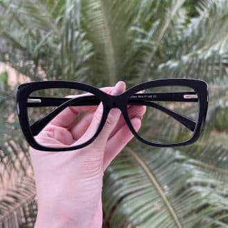 Óculos de Grau Feminino Gatinho Preto Iasmin