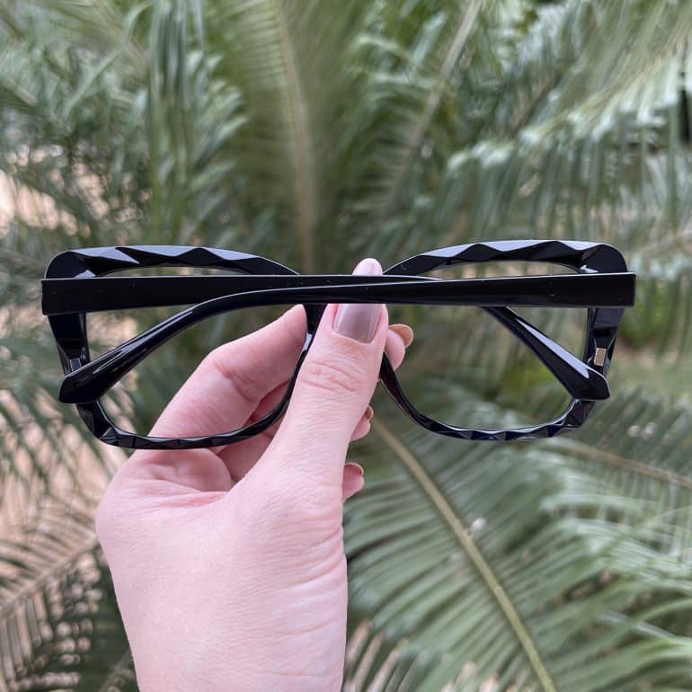 Óculos de Grau Feminino Gatinho Preto Iasmin