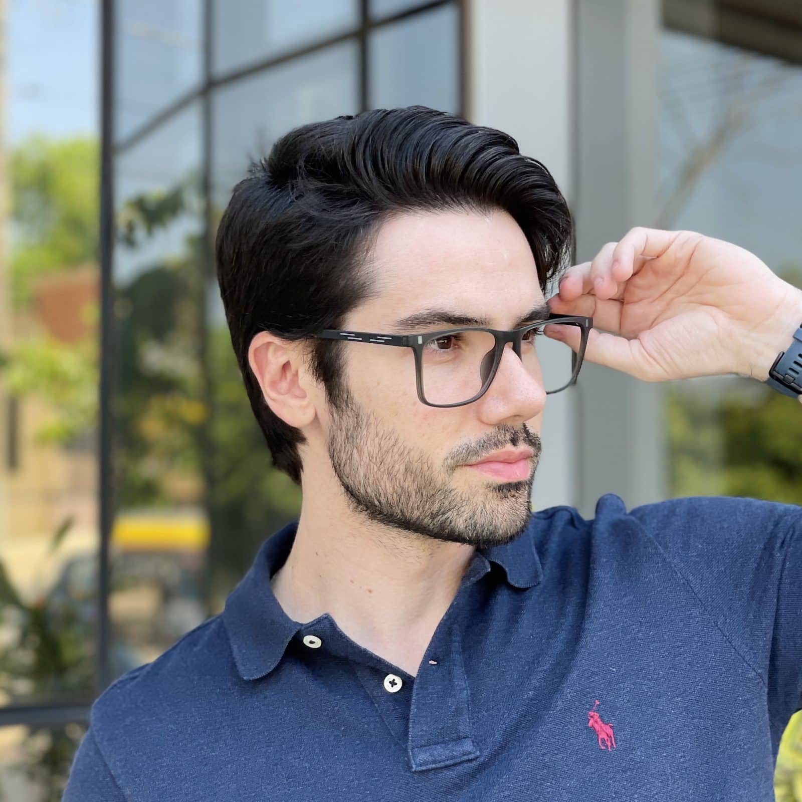 Óculos de Grau Masculino Retangular Preto João Pedro 2 Óculos de Grau Masculino Retangular Preto João Pedro 2