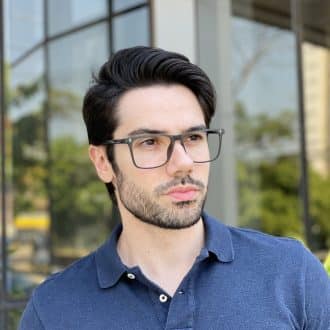 Óculos de Grau Masculino Retangular Preto João Pedro 1