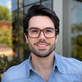 Óculos de Grau Masculino Retangular Preto com Cinza Rodolfo