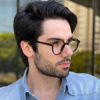 Óculos de Grau Masculino Redondo Tartaruga Douglas 2