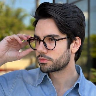 Óculos de Grau Masculino Redondo Tartaruga Douglas 3