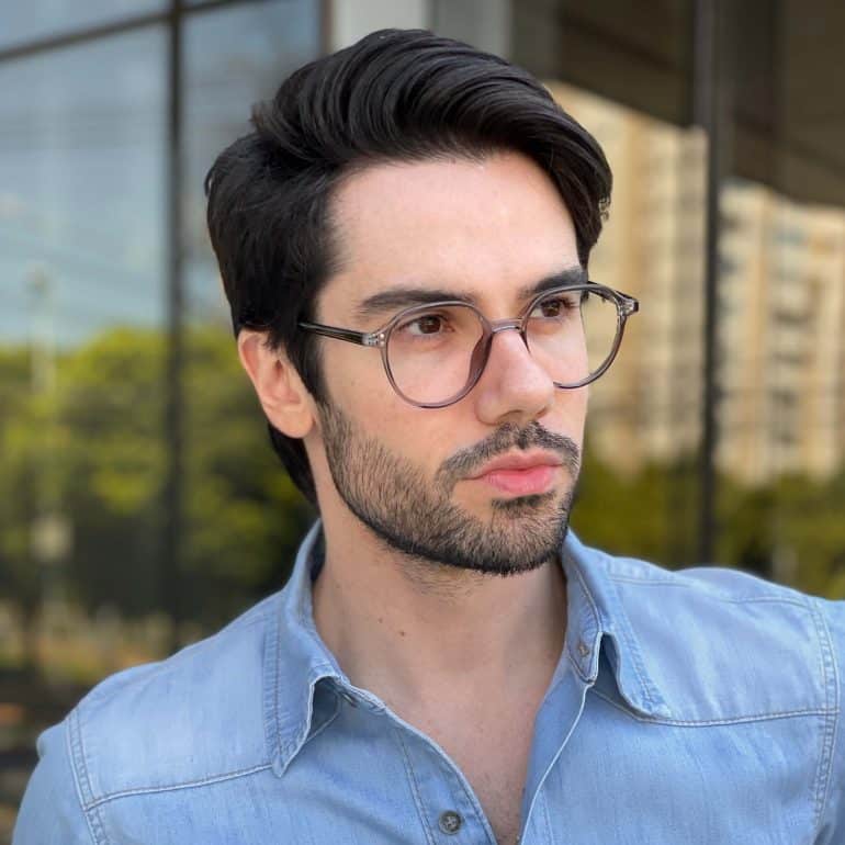 Óculos de Grau Masculino Redondo Cinza Douglas 1