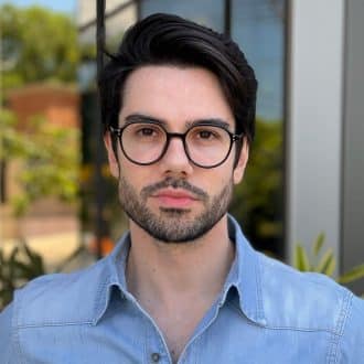 Óculos de Grau Masculino Redondo Preto Douglas